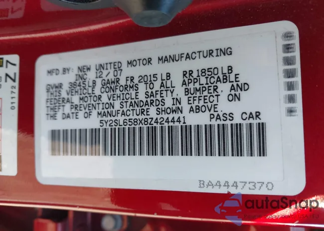 5Y2SL658X8Z424441: 43995974