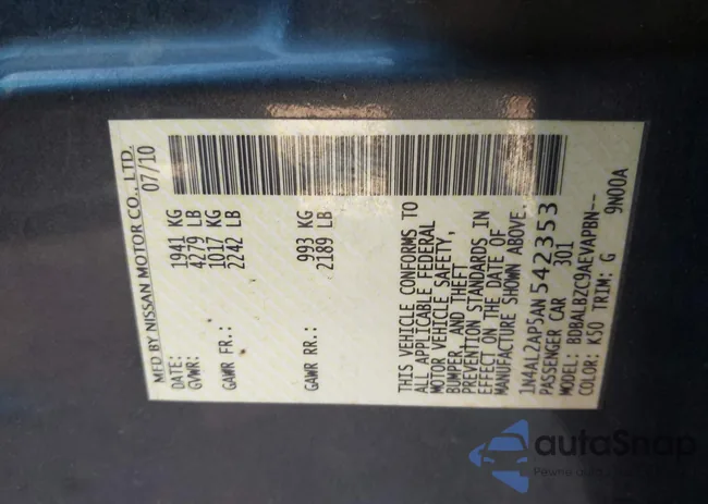 1N4AL2AP5AN542353: 43996254