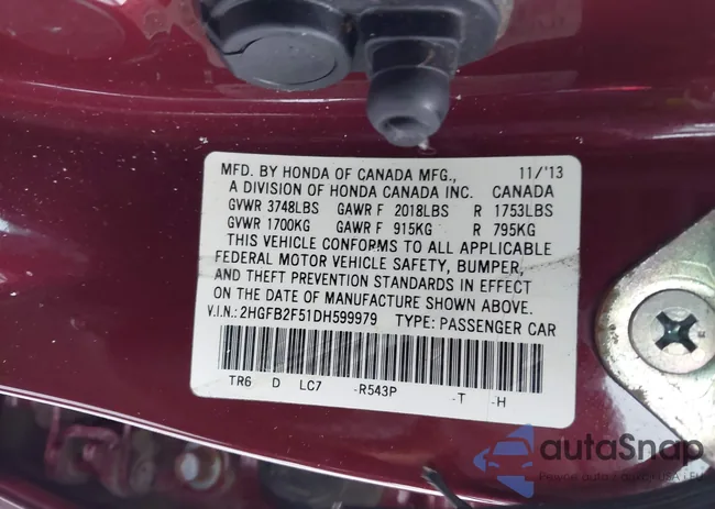 2HGFB2F51DH599979: 43996257