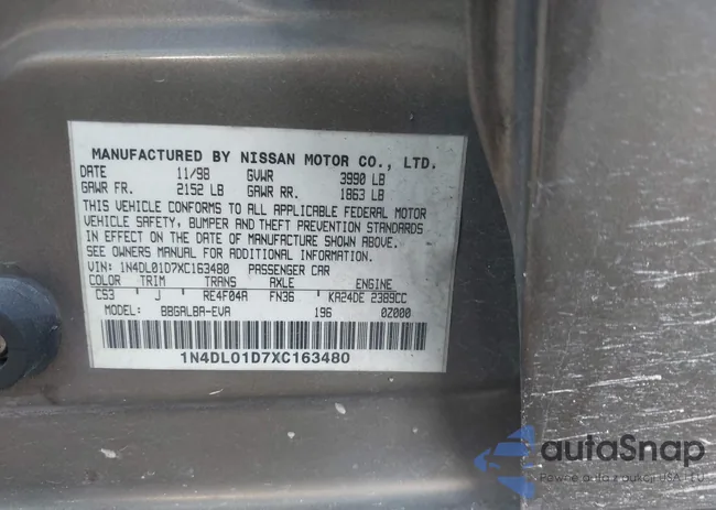 1N4DL01D7XC163480: 43995278