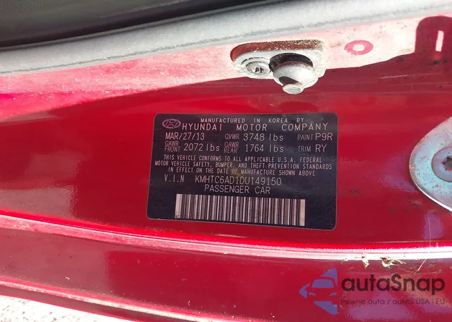 KMHTC6AD1DU149150: 43995281