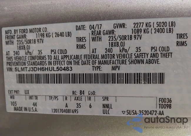 5LMTJ3DH6HUL50483: 43995360