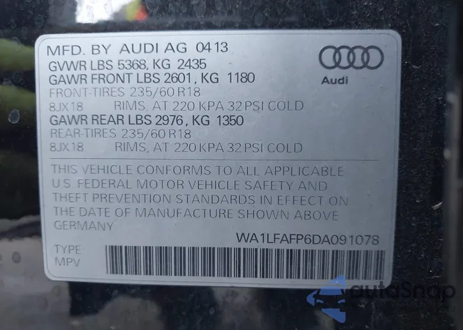 WA1LFAFP6DA091078: 43995403