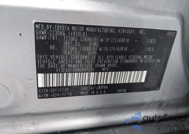 4T3E6RFV8NU099214: 43995449