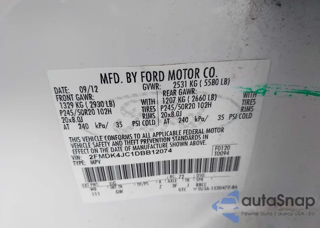 2FMDK4JC1DBB12074: 43995472