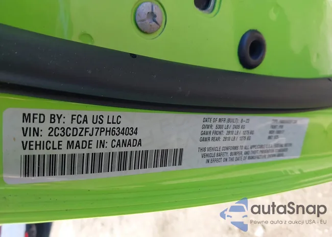 2C3CDZFJ7PH634034: 43996699