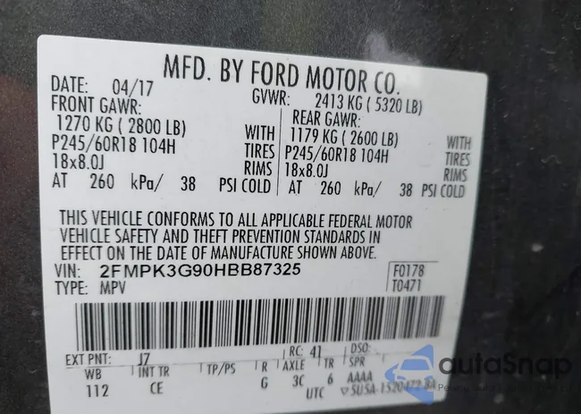 2FMPK3G90HBB87325: 43996828