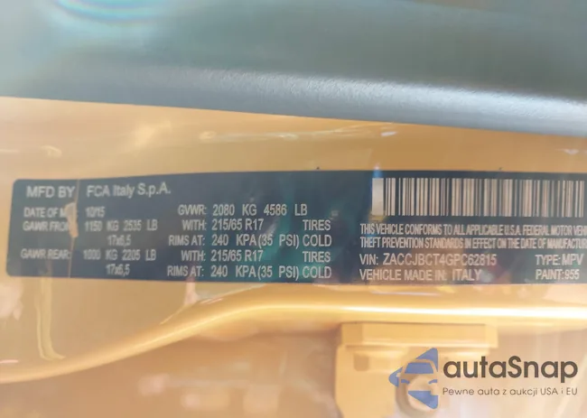 ZACCJBCT4GPC62815: 43996915