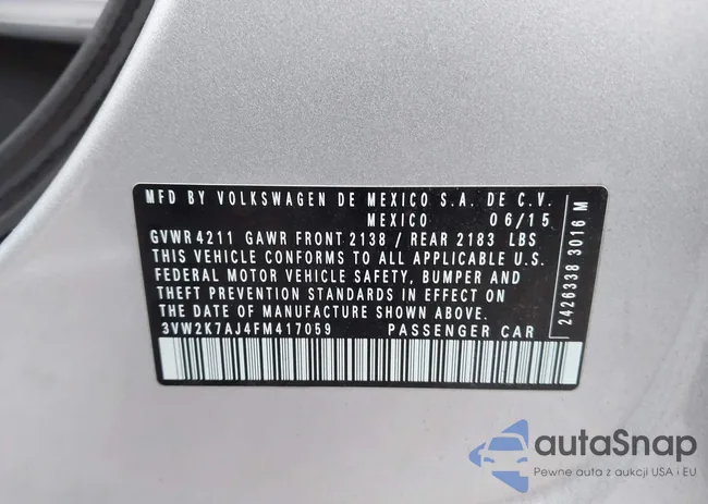 3VW2K7AJ4FM417059: 43996932