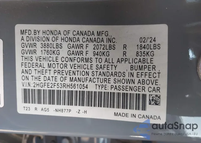 2HGFE2F53RH561054: 43996972