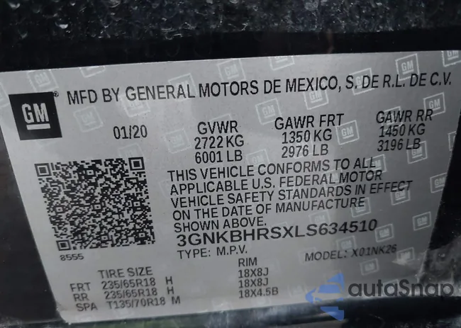 3GNKBHRSXLS634510: 43996989