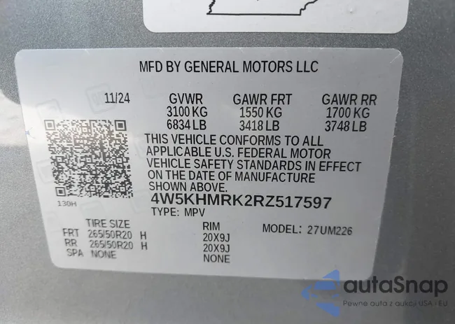 4W5KHMRK2RZ517597: 43997009