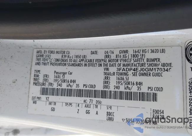 3FADP4EJ0GM170345: 43997028