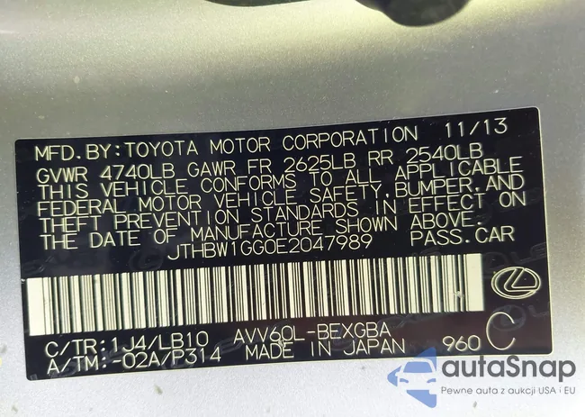 JTHBW1GG0E2047989: 43997148