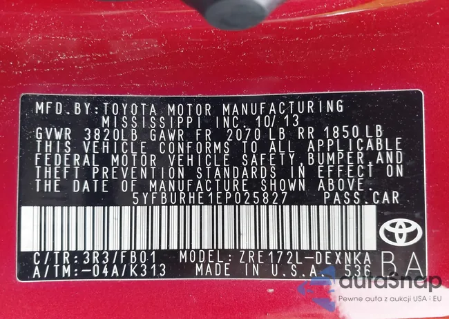 5YFBURHE1EP025827: 43997164