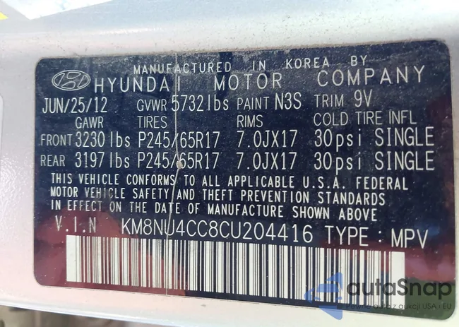 KM8NU4CC8CU204416: 43997213