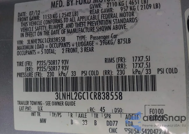 3LNHL2GC1CR838558: 43996278