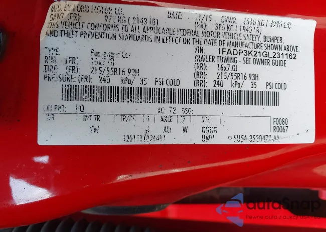 1FADP3K21GL231162: 43996372