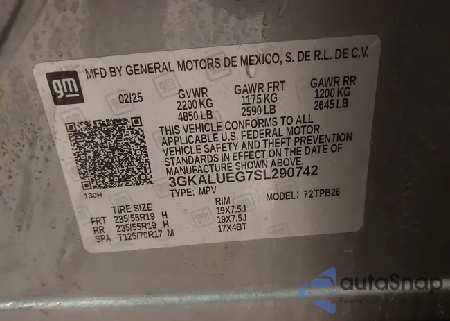 3GKALUEG7SL290742: 43996432