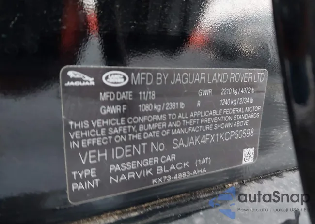 SAJAK4FX1KCP50598: 43996551