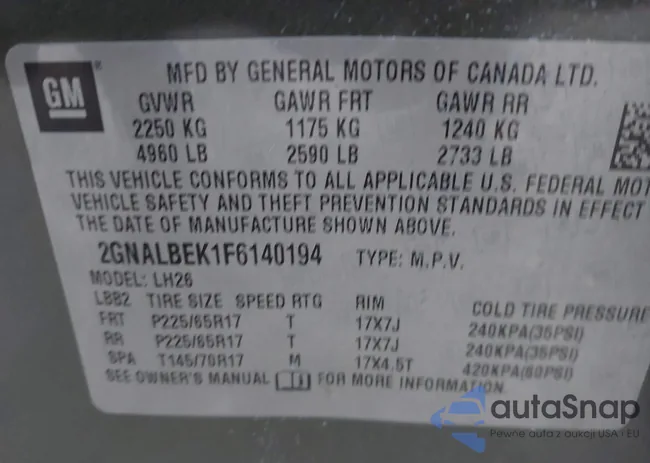 2GNALBEK1F6140194: 43997758