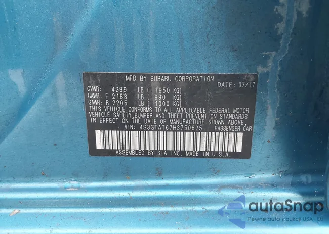 4S3GTAT67H3750825: 43997767