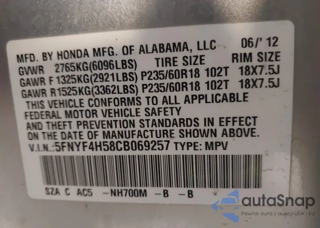 5FNYF4H58CB069257: 43997862