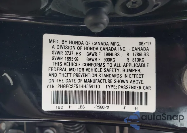 2HGFC2F51HH554110: 43997899