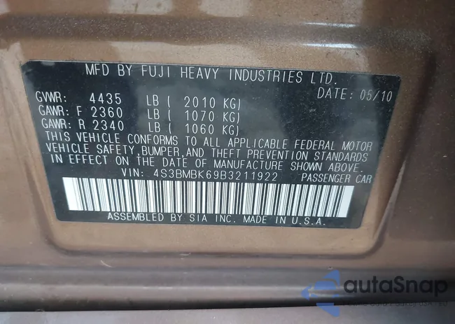 4S3BMBK69B3211922: 43997941