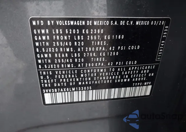 3VV3B7AX6LM133635: 43997966