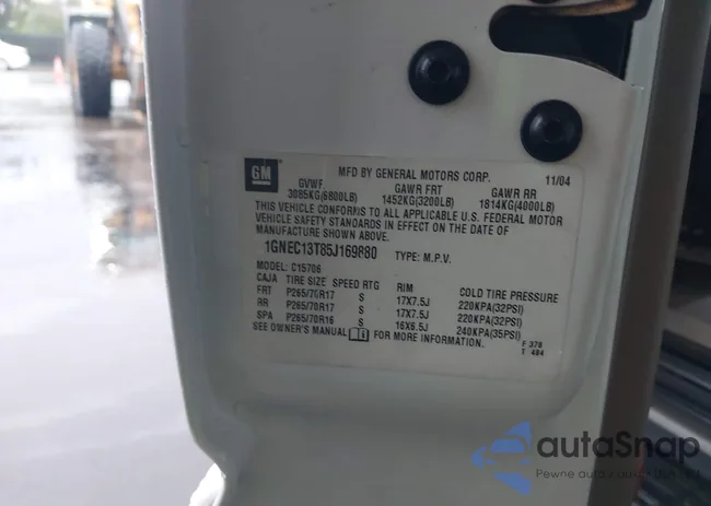 1GNEC13T85J169880: 43997969