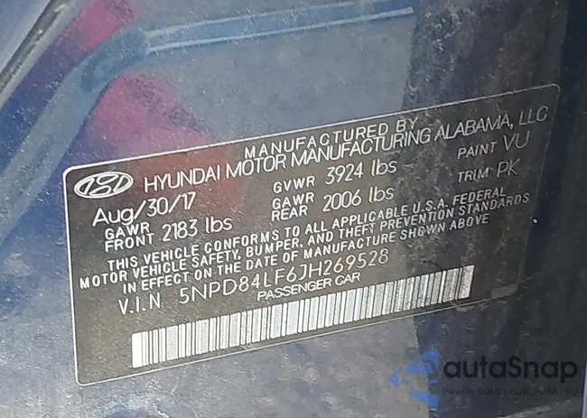 5NPD84LF6JH269528: 43998059