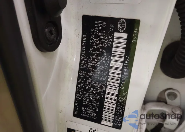 4T1BK3DB0BU377970: 43998125