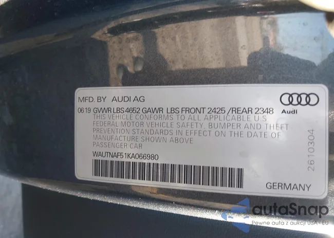 WAUTNAF51KA066980: 43998144