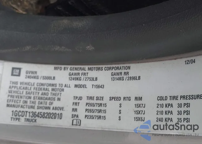 1GCDT136458202010: 43998145