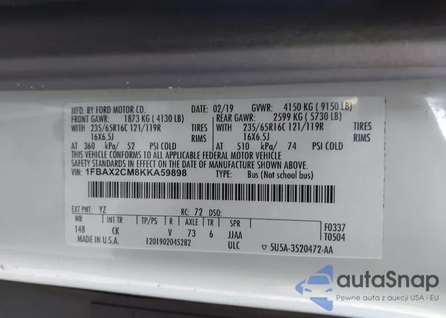 1FBAX2CM8KKA59898: 43998190