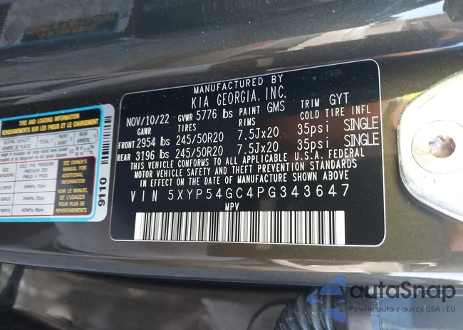 5XYP54GC4PG343647: 43998240