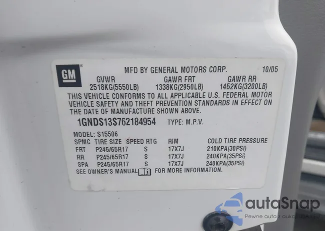 1GNDS13S762184954: 43997275