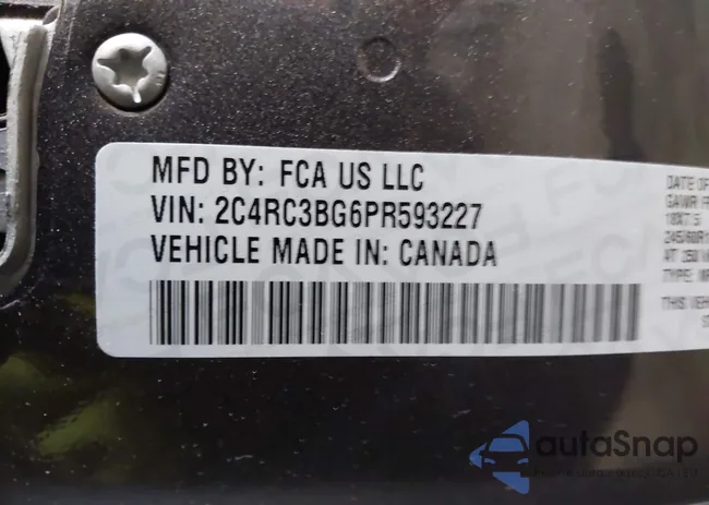 2C4RC3BG6PR593227: 43997289