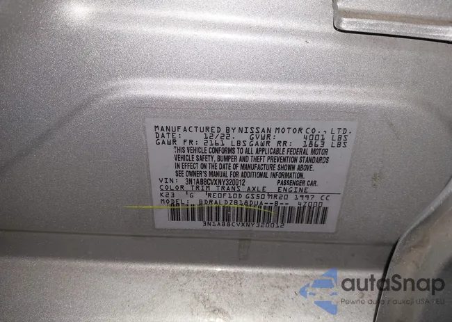 3N1AB8CVXNY320012: 43997302