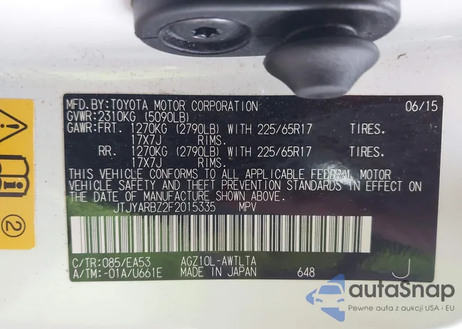 JTJYARBZ2F2015335: 43997307