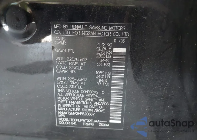 KNMAT2MV2HP520667: 43997520