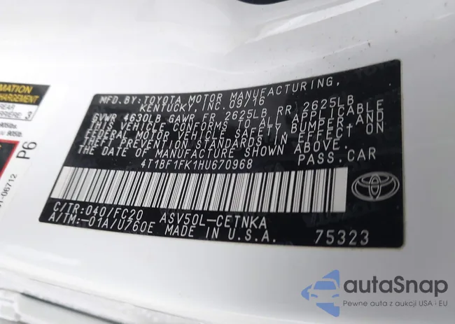 4T1BF1FK1HU670968: 43997558