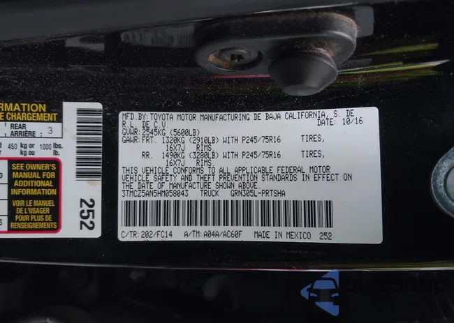 3TMCZ5AN5HM058043: 43997592