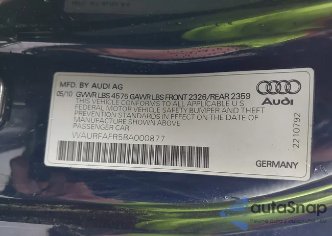 WAURFAFR5BA000877: 43997610