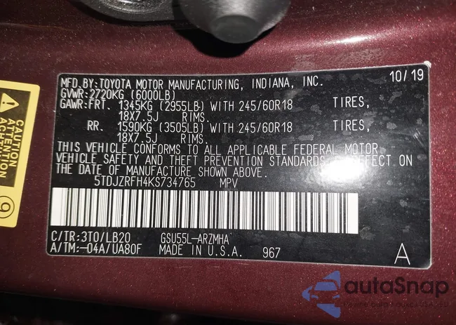 5TDJZRFH4KS734765: 43998680