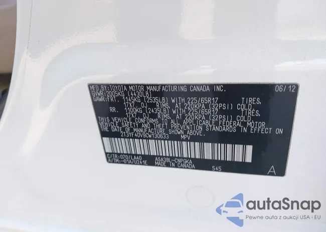 2T3YF4DV9CW130633: 43998788