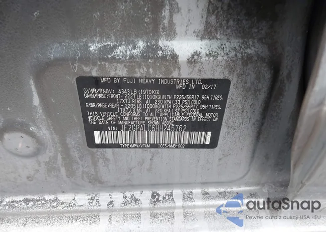 JF2GPALC6HH245762: 43998861