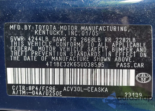 4T1BE32K65U038595: 43999021