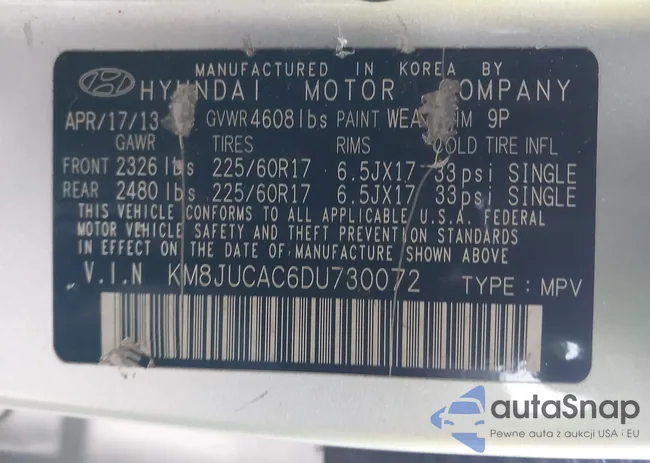 KM8JUCAC6DU730072: 43999058